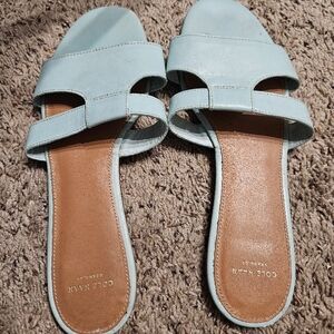 Cole Haan Women's Light Blue Slide Sandals